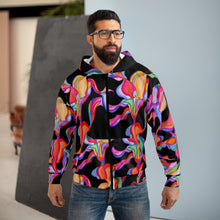 Load image into Gallery viewer, Colorful Floral Unisex Zip Hoodie - Vibrant Art Design for Casual Wear