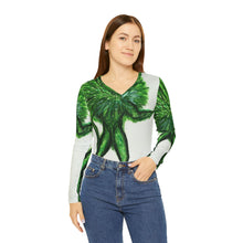 Load image into Gallery viewer, Women's Long Sleeve V-neck Shirt (AOP)