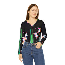 Load image into Gallery viewer, Women's Long Sleeve V-neck Shirt (AOP)