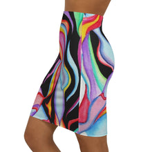 Load image into Gallery viewer, Women's Mid-Waist Pencil Skirt (AOP)