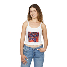 Load image into Gallery viewer, Vibrant Women's Spaghetti Strap Tank Top, Boho Chic Summer Wear, Festival Top, Artistic Summer Apparel, Unique Bohemian Tank
