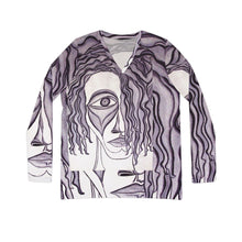 Load image into Gallery viewer, Women's Long Sleeve V-neck Shirt (AOP)