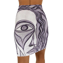 Load image into Gallery viewer, Women's Mid-Waist Pencil Skirt (AOP)