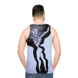 Artistic Unisex Tank Top - Trendy Black and White Design