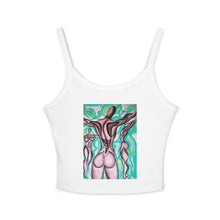 Load image into Gallery viewer, Artistic Women&#39;s Spaghetti Strap Tank Top, Boho Style, Summer Essential, Body Positive Fashion, Gift for Her, Creative Vibe
