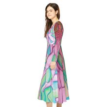 Load image into Gallery viewer, Women's Long Sleeve Dance Dress (AOP)