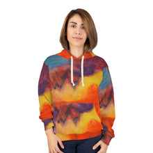 Load image into Gallery viewer, Vibrant Watercolor Art Unisex Pullover Hoodie - Colorful Abstract Design