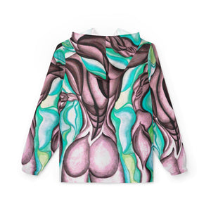 Colorful Abstract Windbreaker Jacket - Unique Art Design