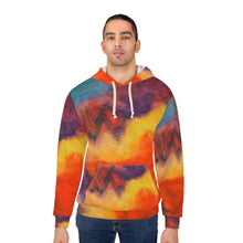 Load image into Gallery viewer, Vibrant Watercolor Art Unisex Pullover Hoodie - Colorful Abstract Design
