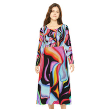 Load image into Gallery viewer, Women's Long Sleeve Dance Dress (AOP)