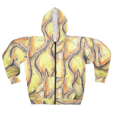 Load image into Gallery viewer, Vibrant Abstract Unisex Zip Hoodie | Artistic Layer for Casual Comfort