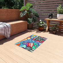 Load image into Gallery viewer, Vibrant Outdoor Rug for Patio &amp; Garden Decor - Abstract Design