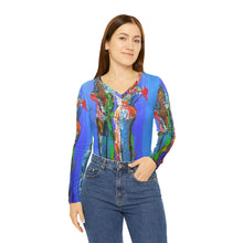 Load image into Gallery viewer, Women's Long Sleeve V-neck Shirt (AOP)