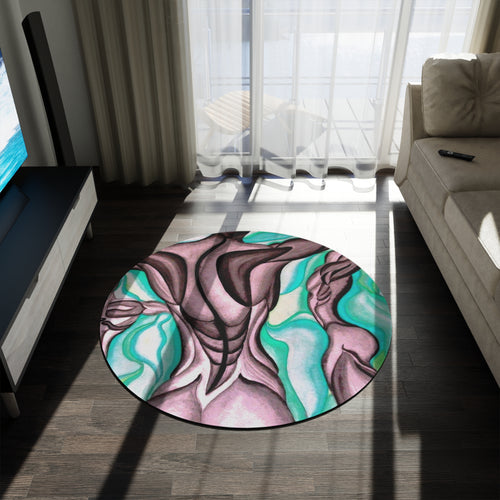 Abstract Art Round Rug - Modern Home Decor