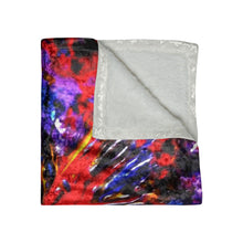 Load image into Gallery viewer, Vibrant Crushed Velvet Blanket - Colorful Artistic Throw for Cozy Moments