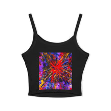 Load image into Gallery viewer, Vibrant Abstract Art Spaghetti Strap Tank Top, Summer Fashion, Colorful Summer Top, Casual Wear, Festival Outfit, Gift for Her