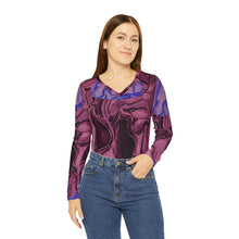 Load image into Gallery viewer, Women's Long Sleeve V-neck Shirt (AOP)