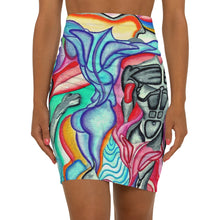 Load image into Gallery viewer, Women's Mid-Waist Pencil Skirt (AOP)