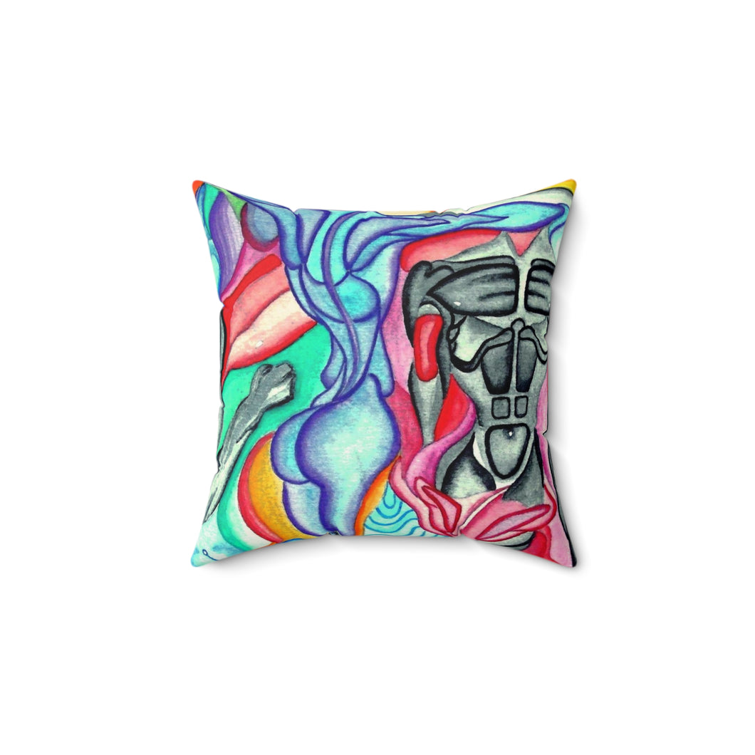 Faux Suede Square Pillow