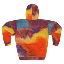 Load image into Gallery viewer, Vibrant Watercolor Art Unisex Pullover Hoodie - Colorful Abstract Design
