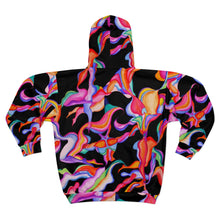 Load image into Gallery viewer, Colorful Floral Unisex Zip Hoodie - Vibrant Art Design for Casual Wear