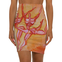 Load image into Gallery viewer, Women's Mid-Waist Pencil Skirt (AOP)