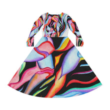 Load image into Gallery viewer, Women's Long Sleeve Dance Dress (AOP)