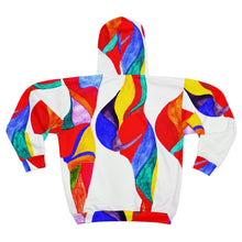 Load image into Gallery viewer, Vibrant Abstract Unisex Zip Hoodie - Colorful Artistic Design