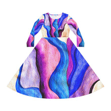 Load image into Gallery viewer, Women's Long Sleeve Dance Dress (AOP)