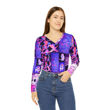 Load image into Gallery viewer, Women's Long Sleeve V-neck Shirt (AOP)