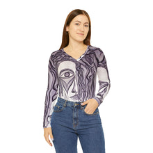 Load image into Gallery viewer, Women's Long Sleeve V-neck Shirt (AOP)