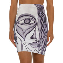 Load image into Gallery viewer, Women's Mid-Waist Pencil Skirt (AOP)