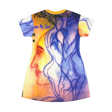 Load image into Gallery viewer, Bohemian T-Shirt Dress with Abstract Art - Unique &amp; Stylish for Casual Wear