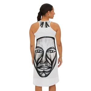 Artistic Women's Racerback Dress - Unique Ethnic Design for Effortless Style