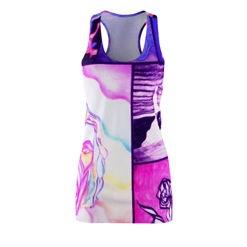 Artistic Racerback Dress for Women - Colorful Summer Fashion