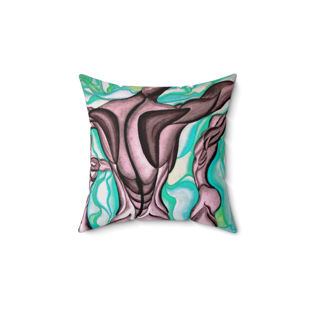 Faux Suede Square Pillow