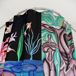 Artistic Abstract Shower Curtain - Vibrant Modern Designs for Bathroom Décor