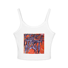 Load image into Gallery viewer, Vibrant Women's Spaghetti Strap Tank Top, Boho Chic Summer Wear, Festival Top, Artistic Summer Apparel, Unique Bohemian Tank