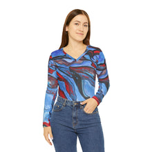 Load image into Gallery viewer, Women's Long Sleeve V-neck Shirt (AOP)