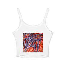 Load image into Gallery viewer, Vibrant Women's Spaghetti Strap Tank Top, Boho Chic Summer Wear, Festival Top, Artistic Summer Apparel, Unique Bohemian Tank