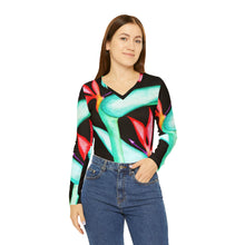 Load image into Gallery viewer, Women's Long Sleeve V-neck Shirt (AOP)
