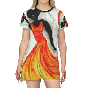 All Over Print T-Shirt Dress
