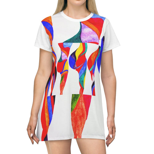 All Over Print T-Shirt Dress