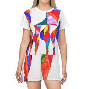 All Over Print T-Shirt Dress