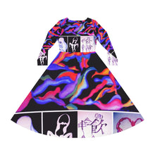 Load image into Gallery viewer, Women's Long Sleeve Dance Dress (AOP)