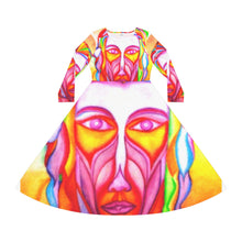 Load image into Gallery viewer, Women's Long Sleeve Dance Dress (AOP)