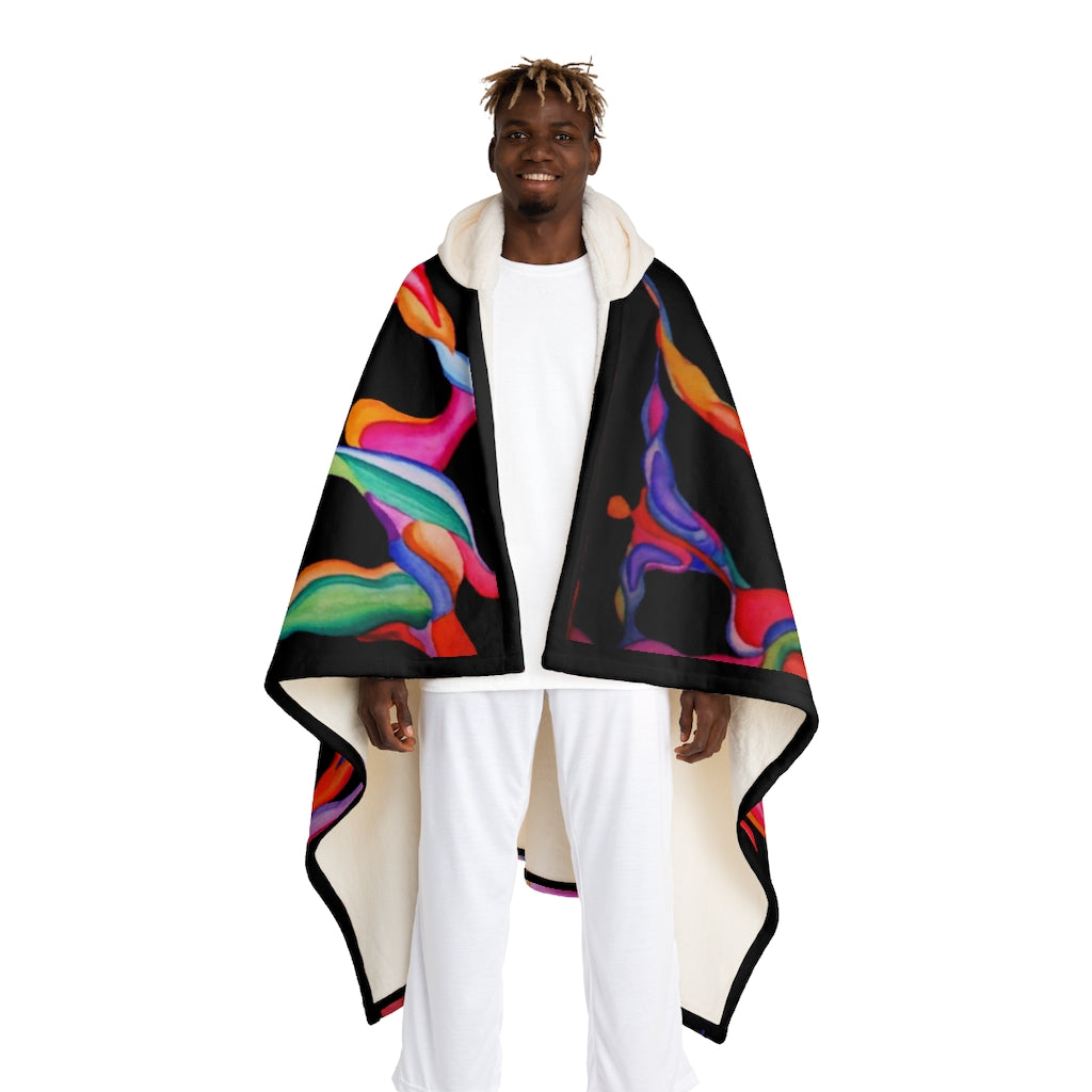 Hooded Sherpa Fleece Blanket