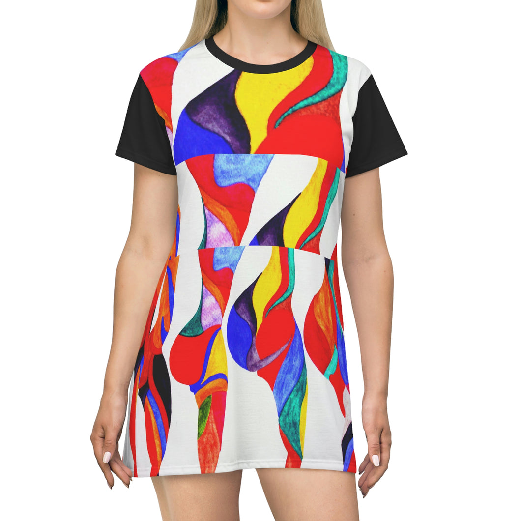 All Over Print T-Shirt Dress