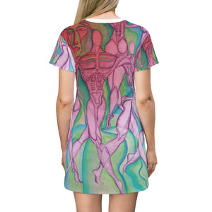 All Over Print T-Shirt Dress