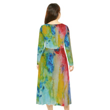 Load image into Gallery viewer, Women's Long Sleeve Dance Dress (AOP)